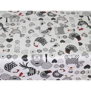 Toalha De Mesa Térmica Pvc Impermeável Galinhas 1,80 X 1,40