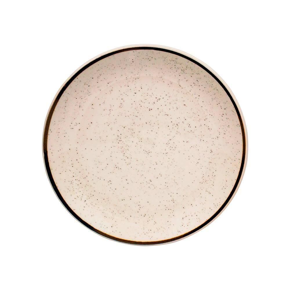 Prato de Porcelana Sobremesa Oxford Brisa 18,5cm 1 peça
