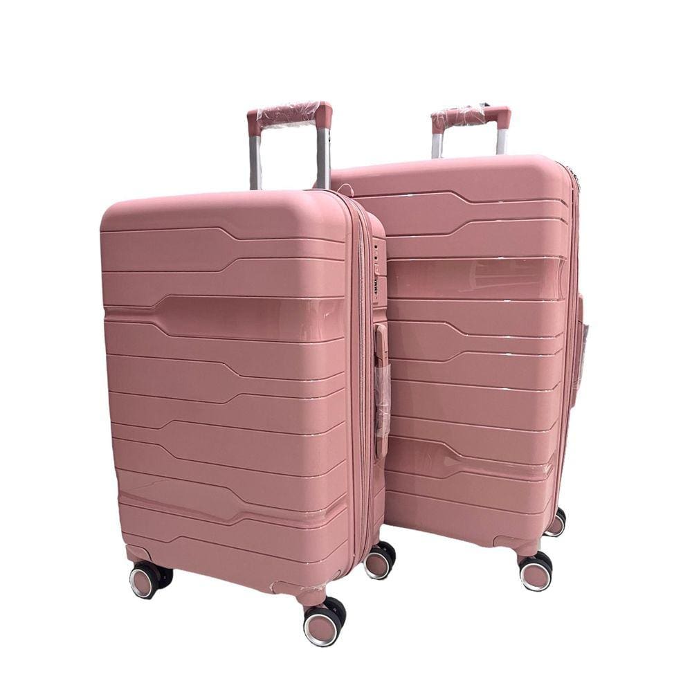 Conjunto Mala 35Kg +Mala 23Kg Polipropileno Inquebrável Rose