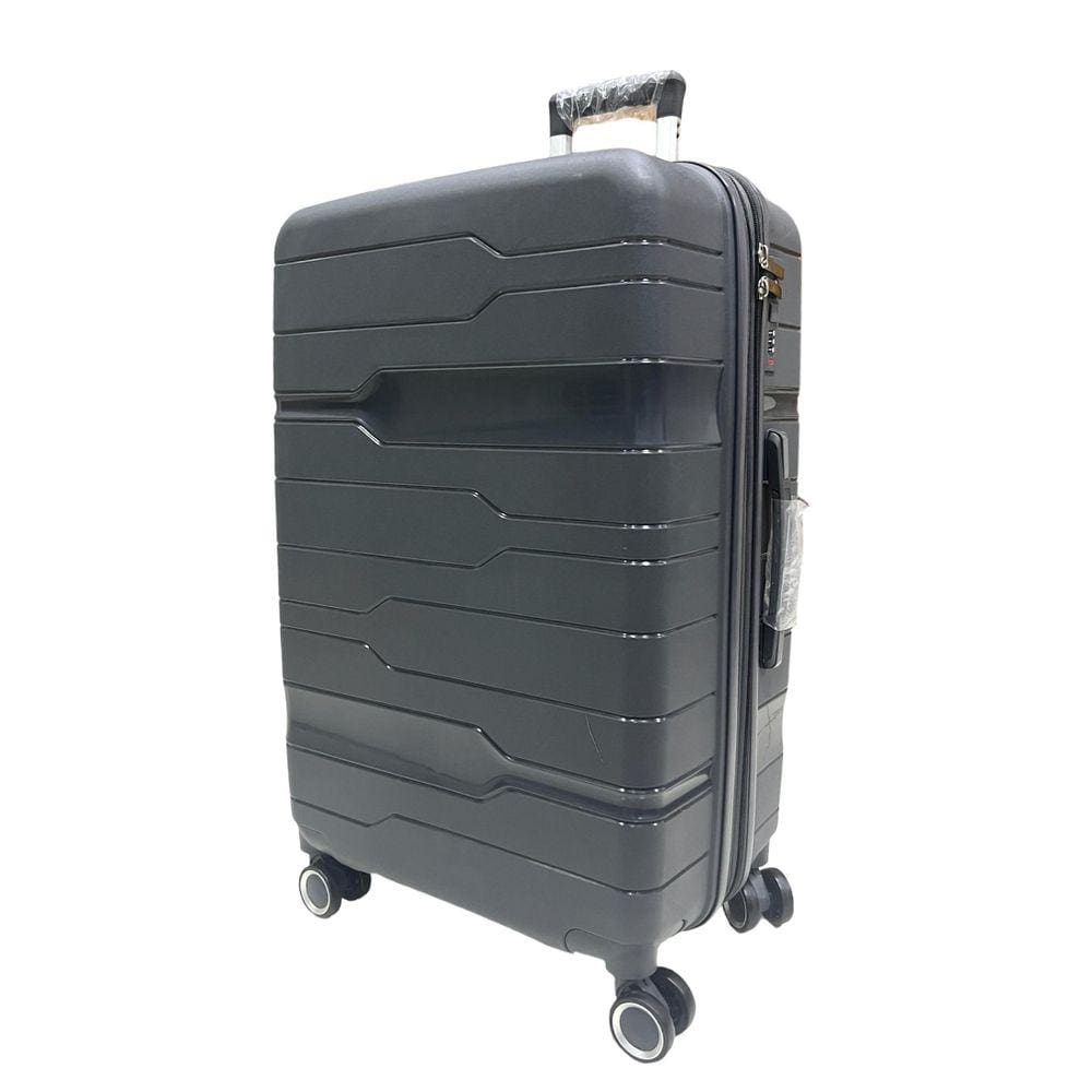 Mala Média 23Kg Polipropileno Inquebrável Grafite Ultra Leve