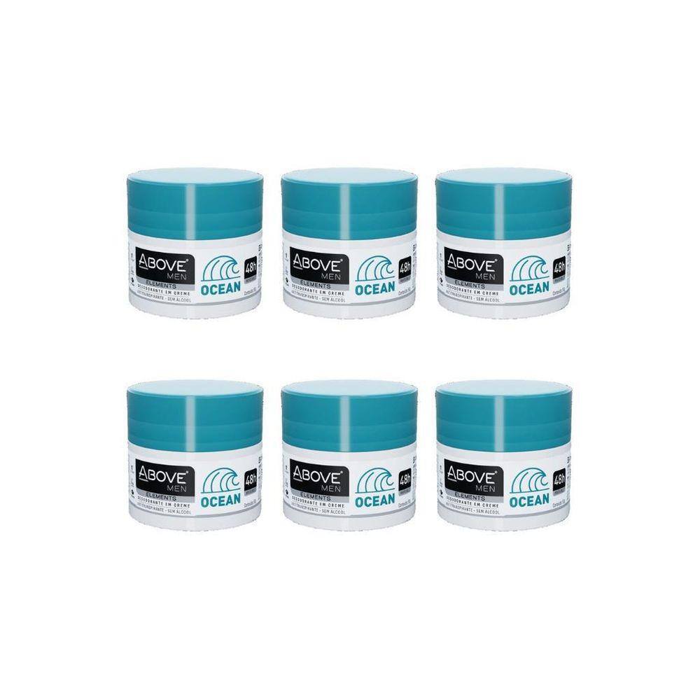 Desodorante Creme Above Elements Ocean 50G-Kit C/6Un