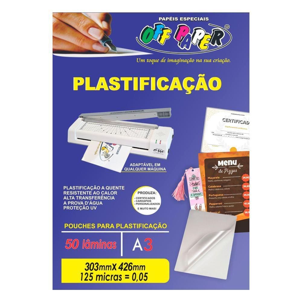Pouches Para Plastificação A3 50 Lâminas 303Mmx426Mm