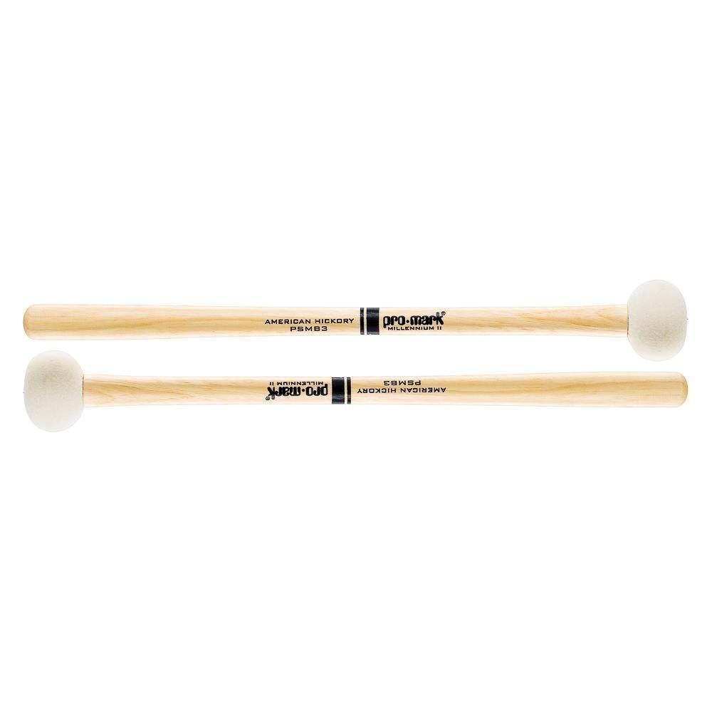 Baqueta Bumbo Marcial Feltro Promark American Hickory Psmb3 [f035]