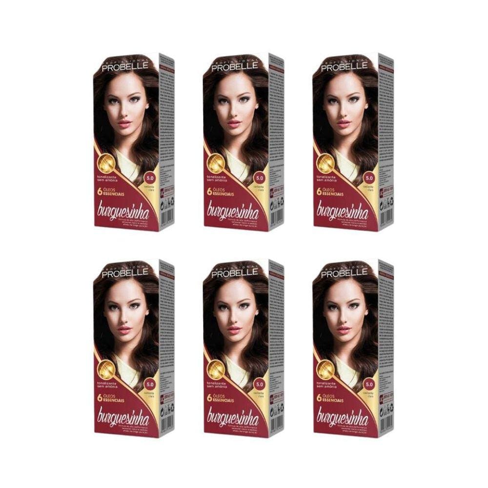 Coloraçao Probelle Burguesinha 5.0 Castanho Claro-Kit C/6Un