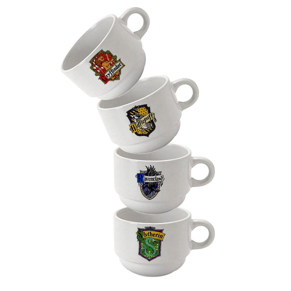 Torre com 4 xícaras 180 ml café chá Harry Potter Casas Hogwarts