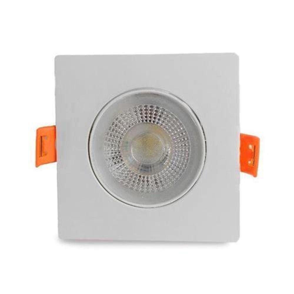 Kit 10 Spot De Embutir Easy Led Quadrado Branco 7W 4000K