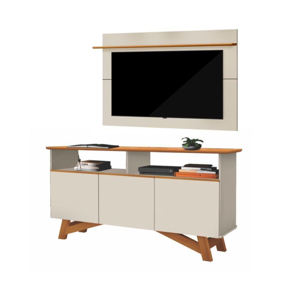 Home para TV Osasuna com 3 Portas Off White Nature