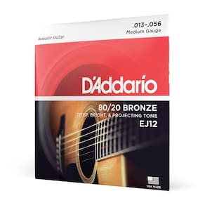 Encordoamento Violão Aço 13-56 D Addario 80-20 Bronze Ej12 [f035]