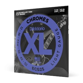 Encordoamento Guitarra 12-52 D Addario Xl Chromes Ecg25 [f035]