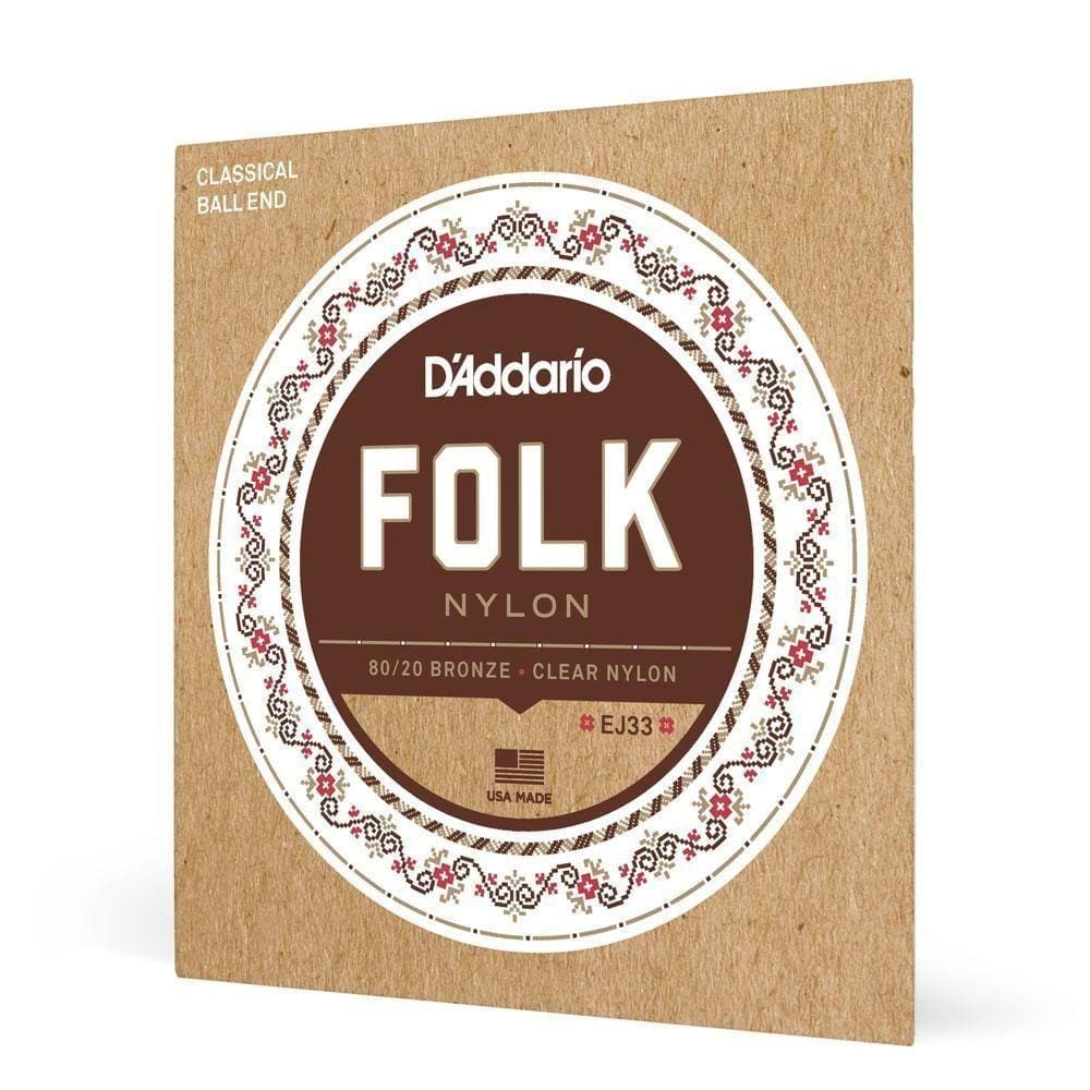 Encordoamento Para Violão Bolinha D Addario Folk Nylon Ej33 [f035]