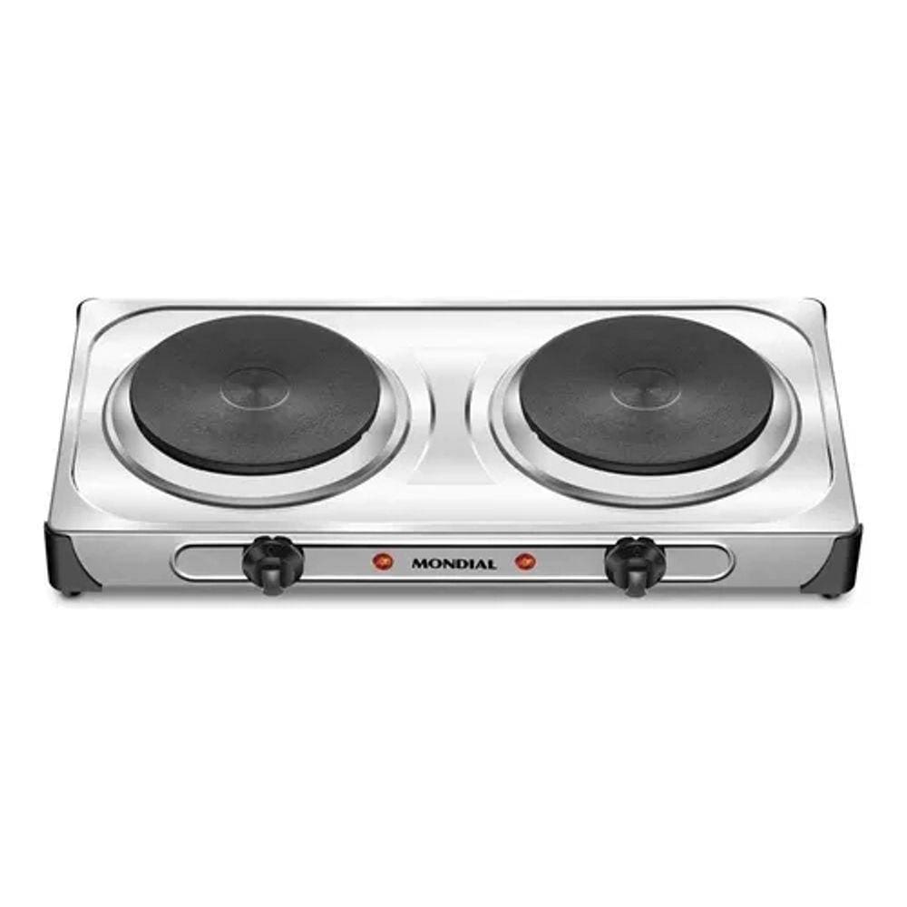 Fogão Elétrico Mondial, Fast Cook Dual, 2 Bocas, 220V, Inox - FE-03