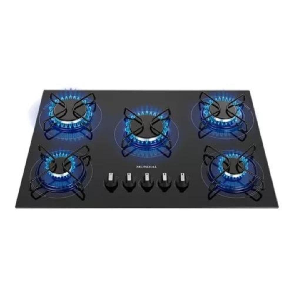 Cooktop A Gás, 5 Bocas, Mondial, Preto/inox, Bivolt - Ctg-02