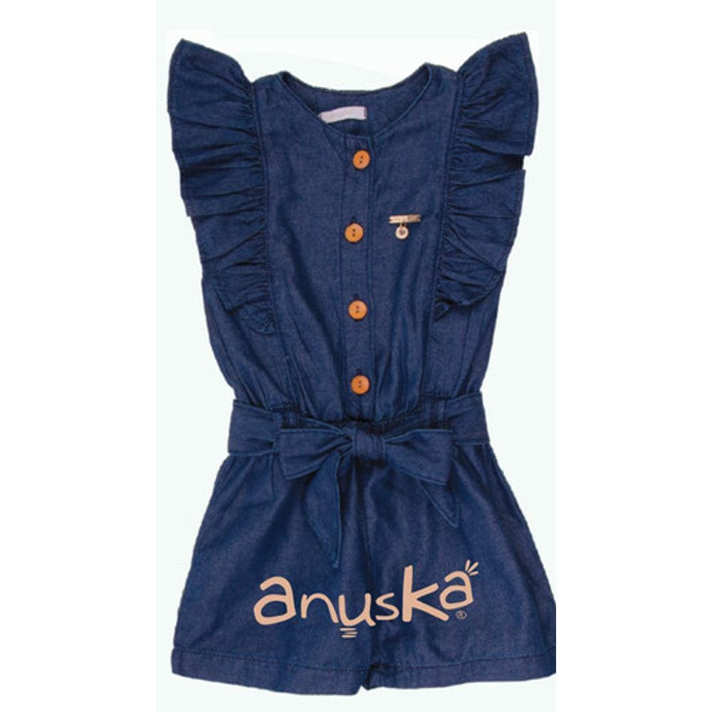 Macacão Infantil Menina Azul Anuska 3449