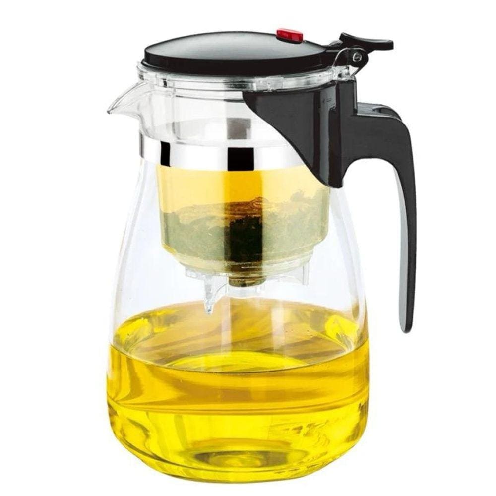 Jarra Chaleira De Vidro Com Infusor Embutido Para Chá 900ml