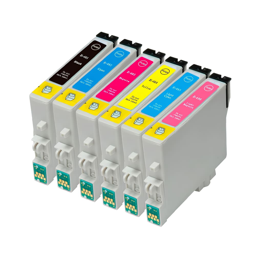 Kit Cartucho Compatível Epson R200 T048120 a 486 CMYK