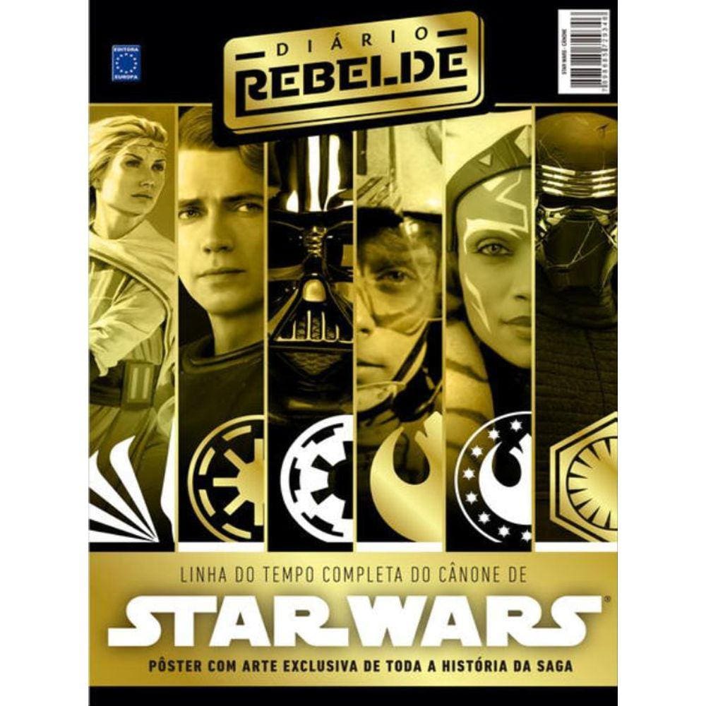 Pôster Diário Rebelde - Star Wars: Linha Do Tempo Cânone (Versão Lisa, Sem Dobras, Enviada Em Tubo P
