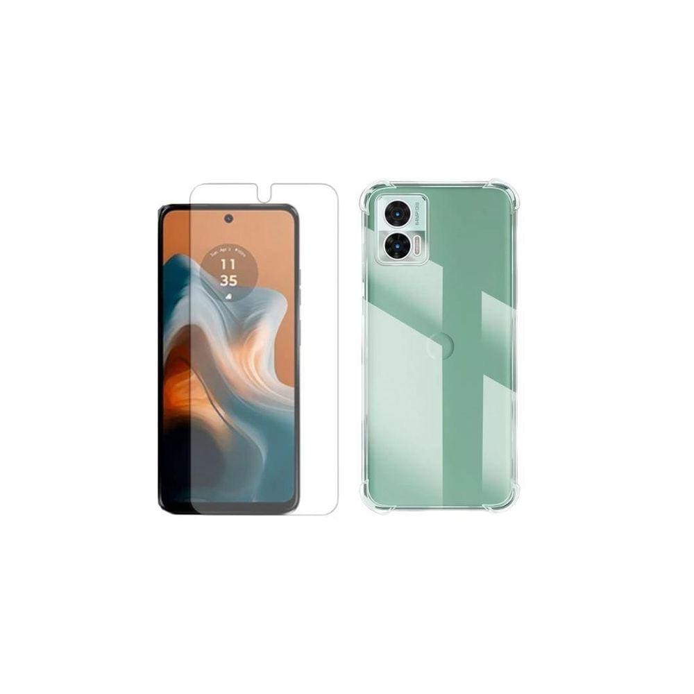 Capa Transparente + Pelicula 3D Compatível Para Moto G34