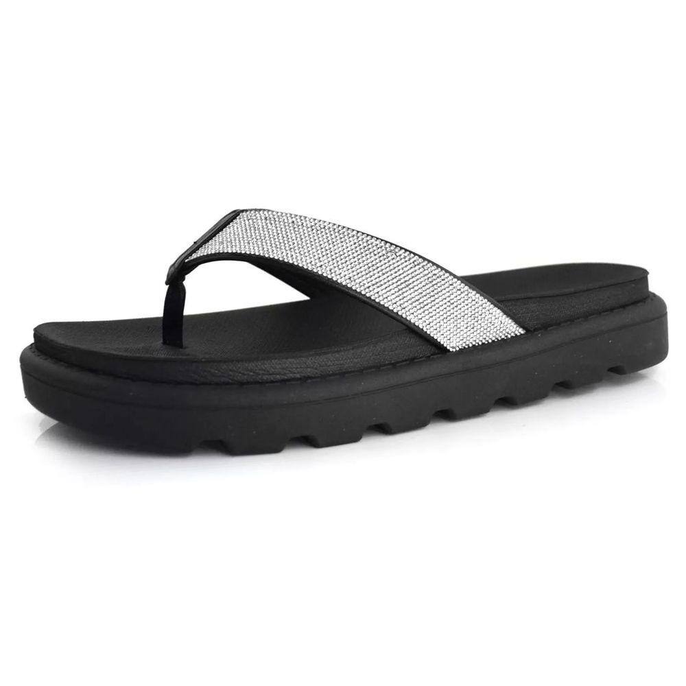 Chinelo de Dedo Plataforma Feminino Strass Vizzano 6459.127