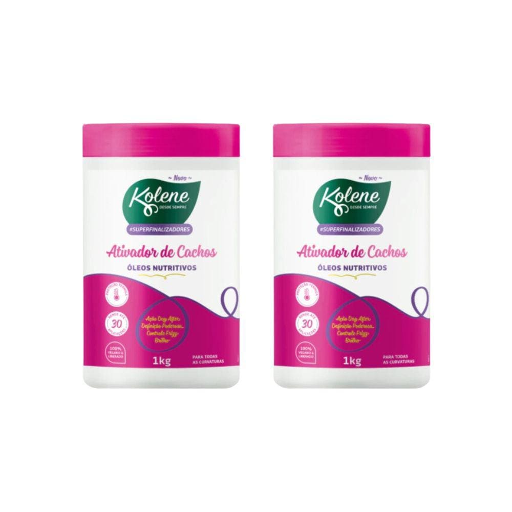 Ativador de Cachos Kolene 1000g Oleos Nutritivo-Kit C/2un