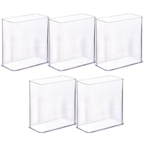 Organizador de plástico acrílico 14,6 x 7,3 x 15,75 cm H3 5 unidades Plasutil ref.15513