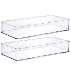 Organizador de plástico acrílico 29,2 x 14,6 x 5,45 cm H1 2 unidades Plasutil ref.15453