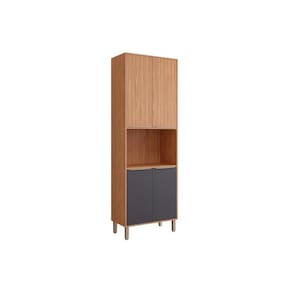 Torre Quente de Cozinha Divina 1 Forno c/4 Portas 70 cm Freijo/Titanium - MGM