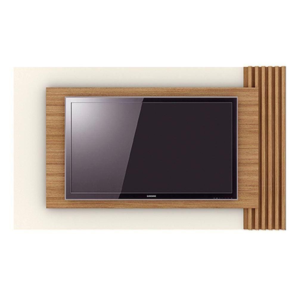 Painel Home p/TV até 65 Polegadas PL3003 Ripado 200x120cm Natural/Off White - Tecno Mobili