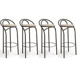 Banqueta Dublin 1B706 Kit 4 Un Bronze/Nude 16 - Kappesberg