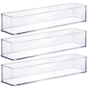 Organizador de plástico acrílico 29,2 x 7,3 x 5,45 cm H1 3 unidades Plasutil ref.15448