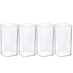 Organizador de plástico acrílico 7,3 x 7,3 x 15,75 cm H3 4 unidades Plasutil ref.15508