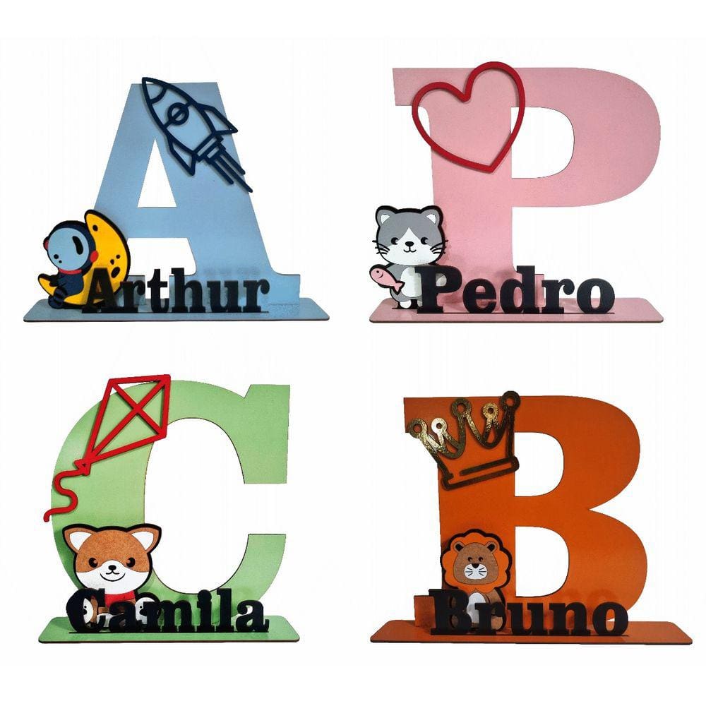 Decoração Quarto Infantil Letra Nome Personalizado 30cm