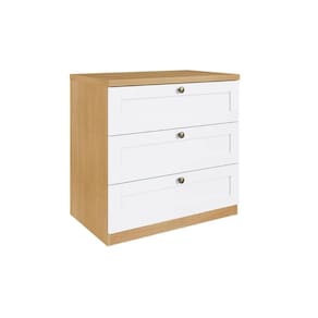 Cômoda Casal Infinity 3 Gavetas Savana/Branco - Genialflex