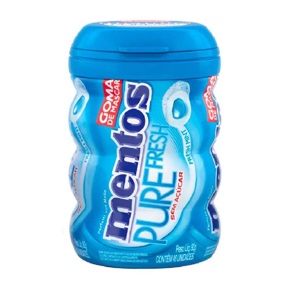 Chiclete Mentos Pure Fresh Mint Sem Açúcar 92g