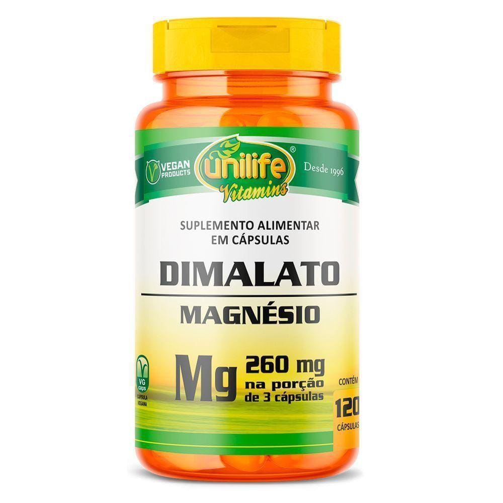 Magnésio Dimalato Unilife 120 Cápsulas