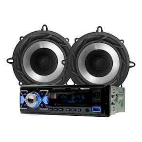 Rádio Roadstar RS2714BR BT/2 USB/SD/FM/Auxiliar + 2 Alto Falantes 5 Bomber 100w