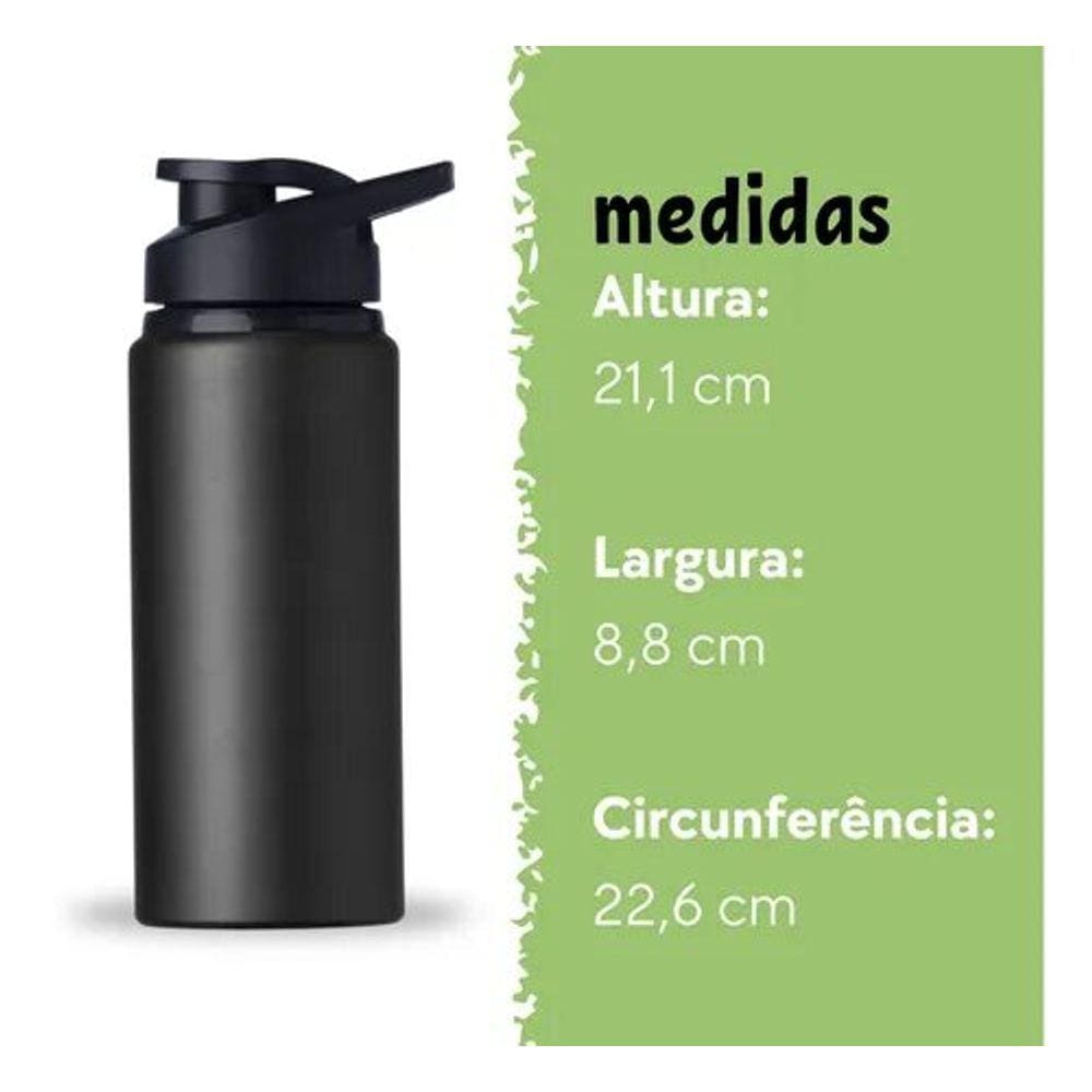 Garrafa Squeeze 600ml Alumínio Água Academia