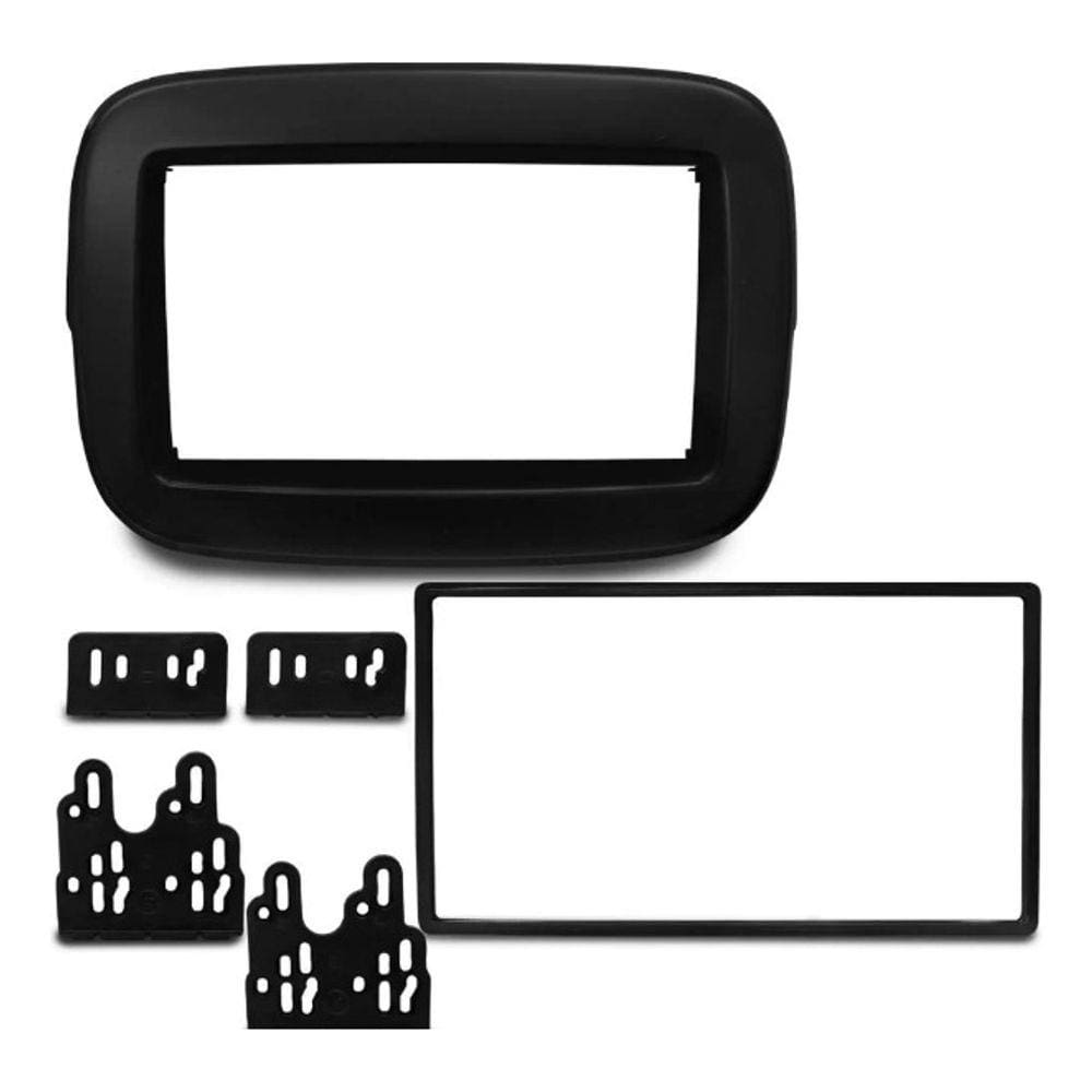 Moldura 2 Din Fiat Mobi 16/18 Preta (Padrão Japonês/Chinês) - (4009)