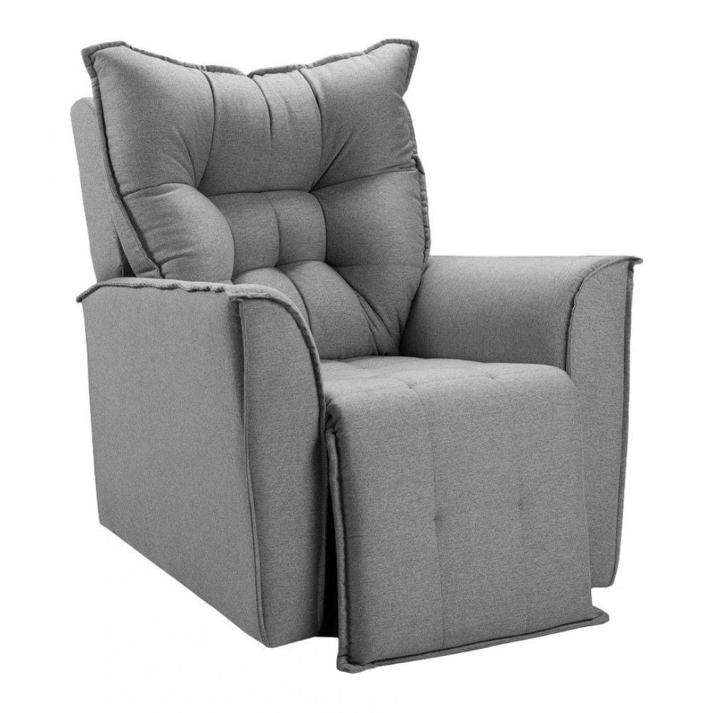 Poltrona do Papai Reclinável King Linho Star Confort