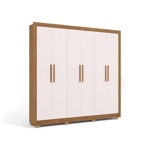 Guarda Roupa Casal com 6 Portas e 2 Gavetas e Pés CBPM569 Kappesberg