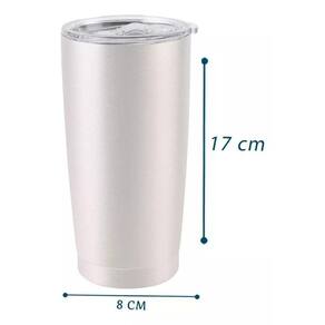 Copo Térmico Grande - 600Ml -Rose - C/Tampa Dolce Home