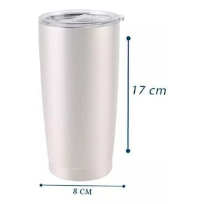 Copo Térmico Grande - 600Ml -Rose - C/Tampa Dolce Home