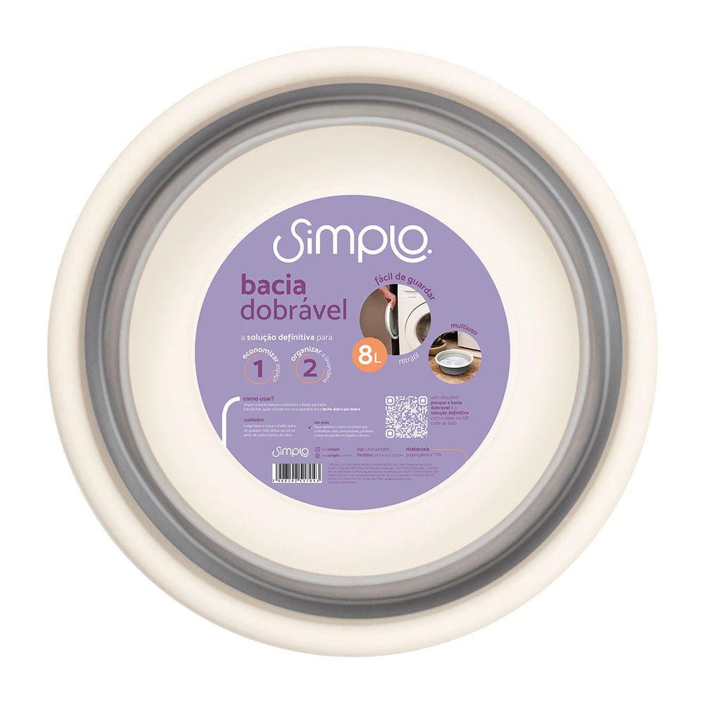 Bacia Dobravel 8 Litros - Simplo Branco