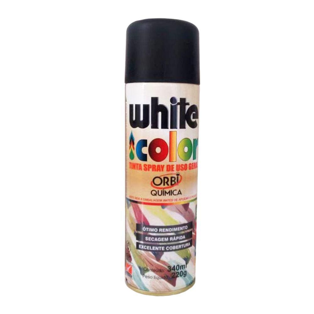 Tinta Orbispray Preto Brilhante 340ML/ 220G ORBI Quimica