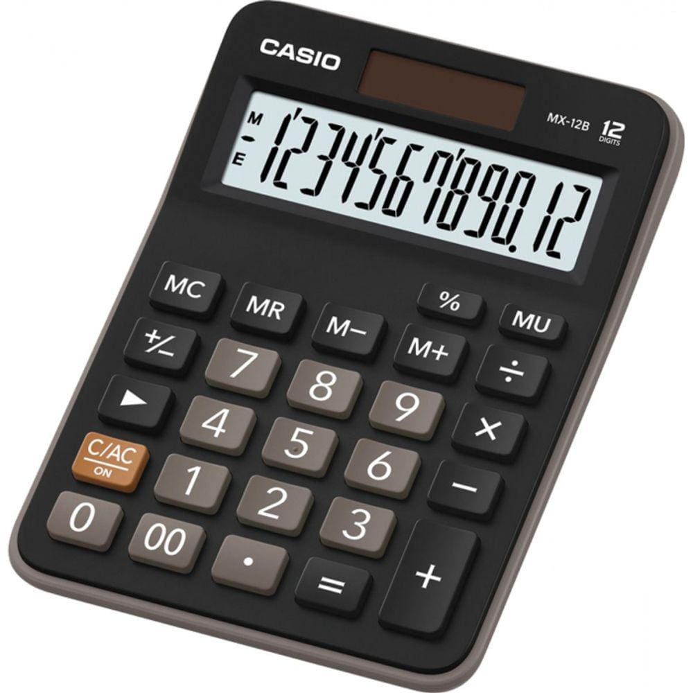 Calculadora de Mesa MX-12B-S4-DC Preta