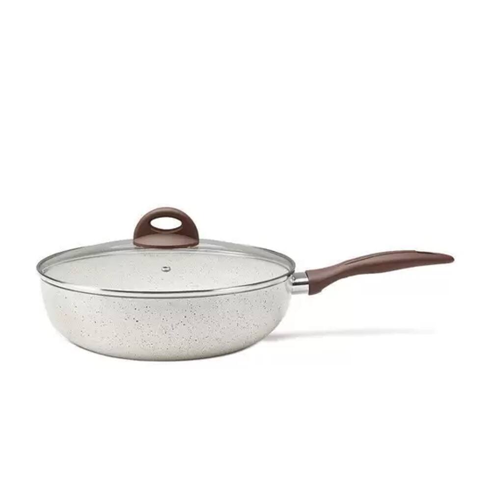 Wok com Tampa Granada 3,4 ltrs indução vanilla Brinox