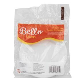 PRATO PS RASO 21CM - BRANCO - BELLOCOPO - Pacote com 10 unidades