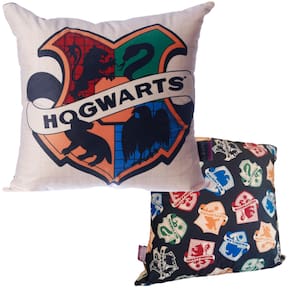 Almofada Casas Hogwarts Aveludada 40x40 Oficial Harry Potter