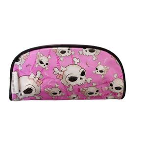 Estojo Canoa 1 Divisória Caveirinhas Rosa ou Pink Gummers Art Manual