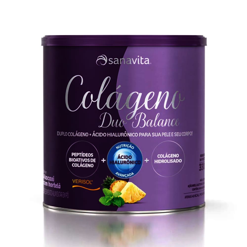 Colágeno Duo Balance abacaxi com hortelã - Sanavita