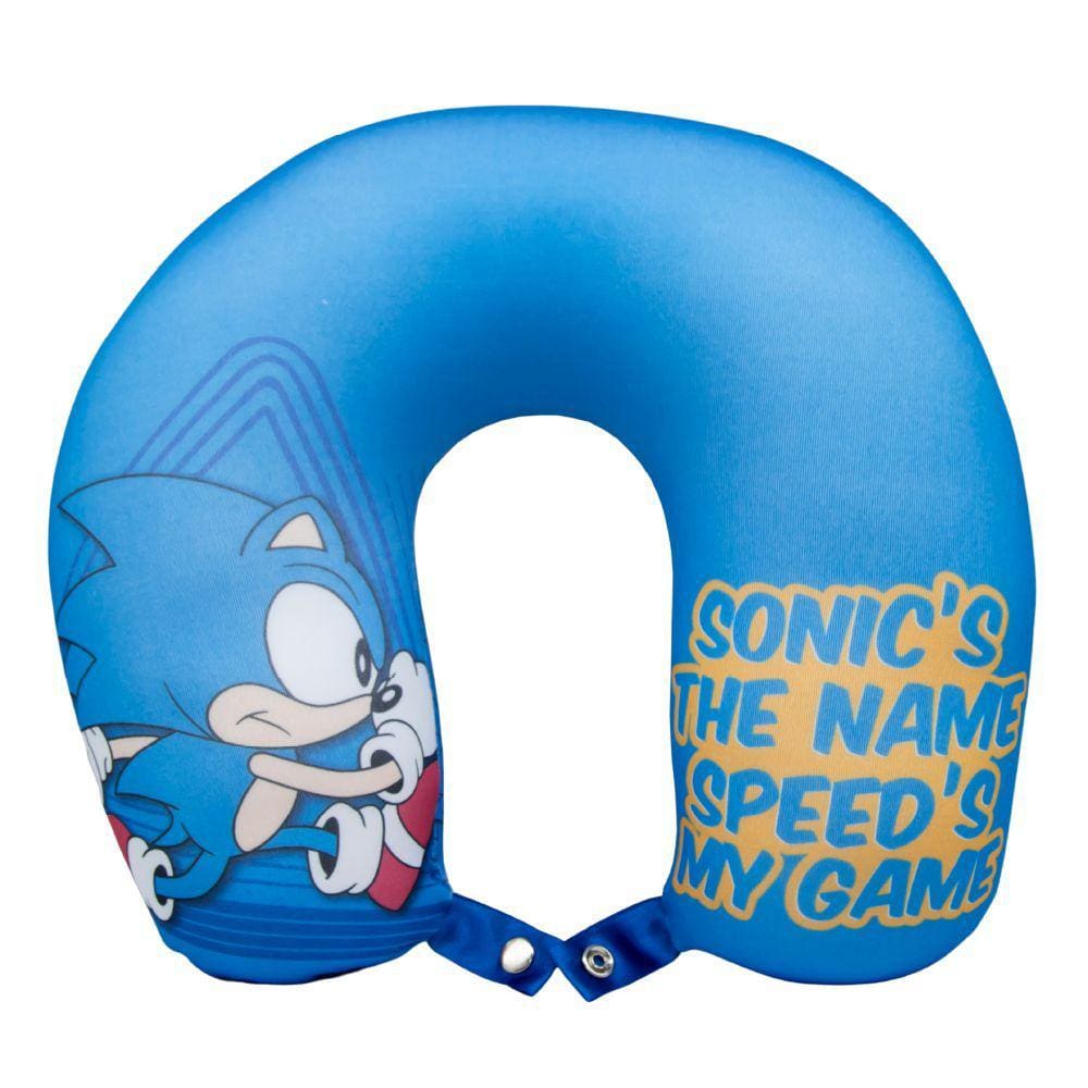 Almofada De Pescoço Sonic Micropérolas Oficial Jogo SEGA